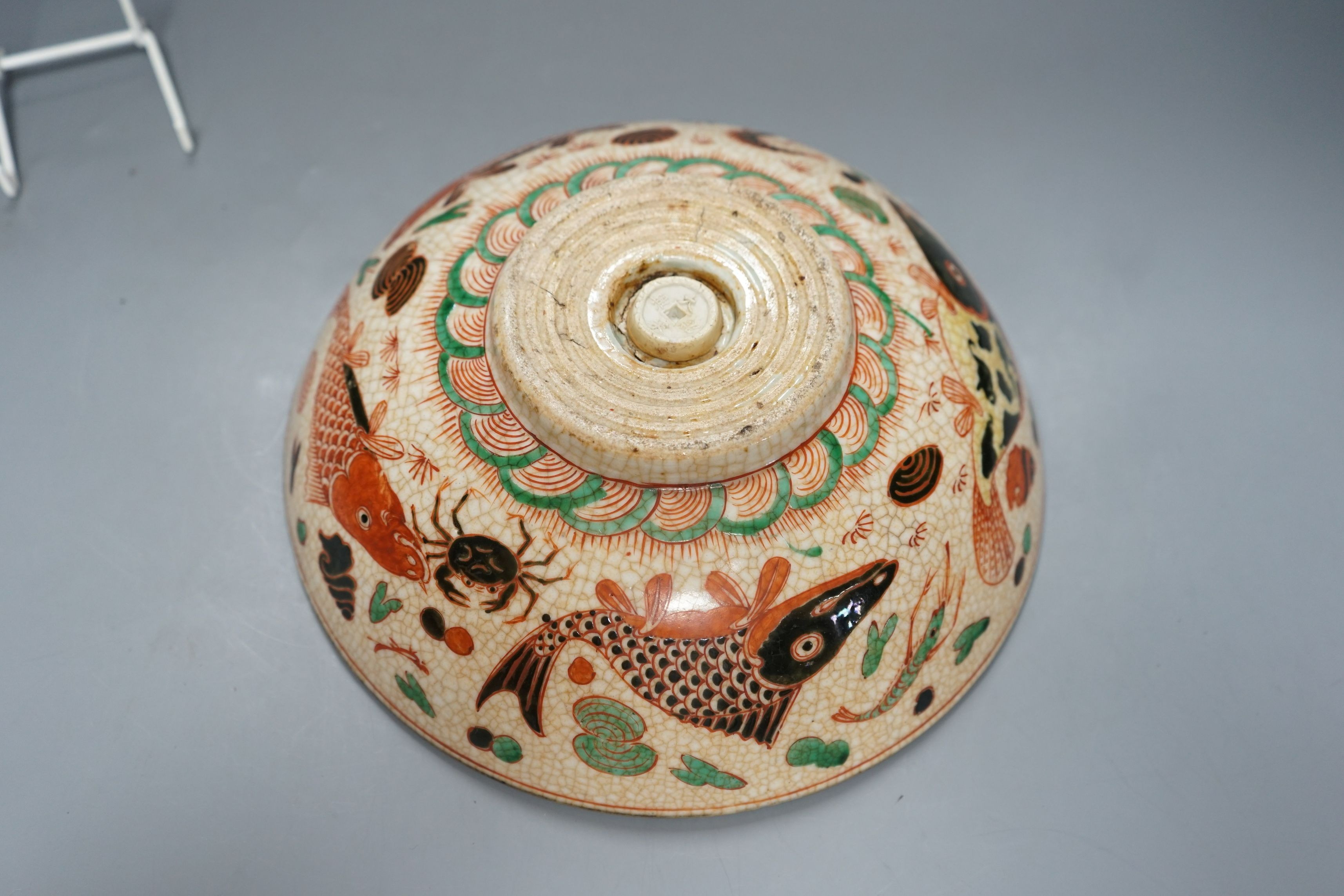 A Chinese crackleware bowl, 27cms diameter